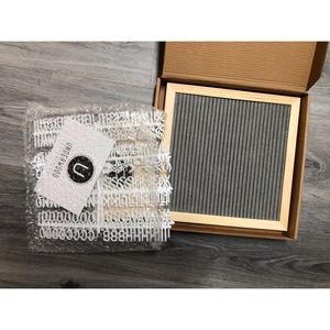 Gray Felt Letter Board | Changeable Letter Sign